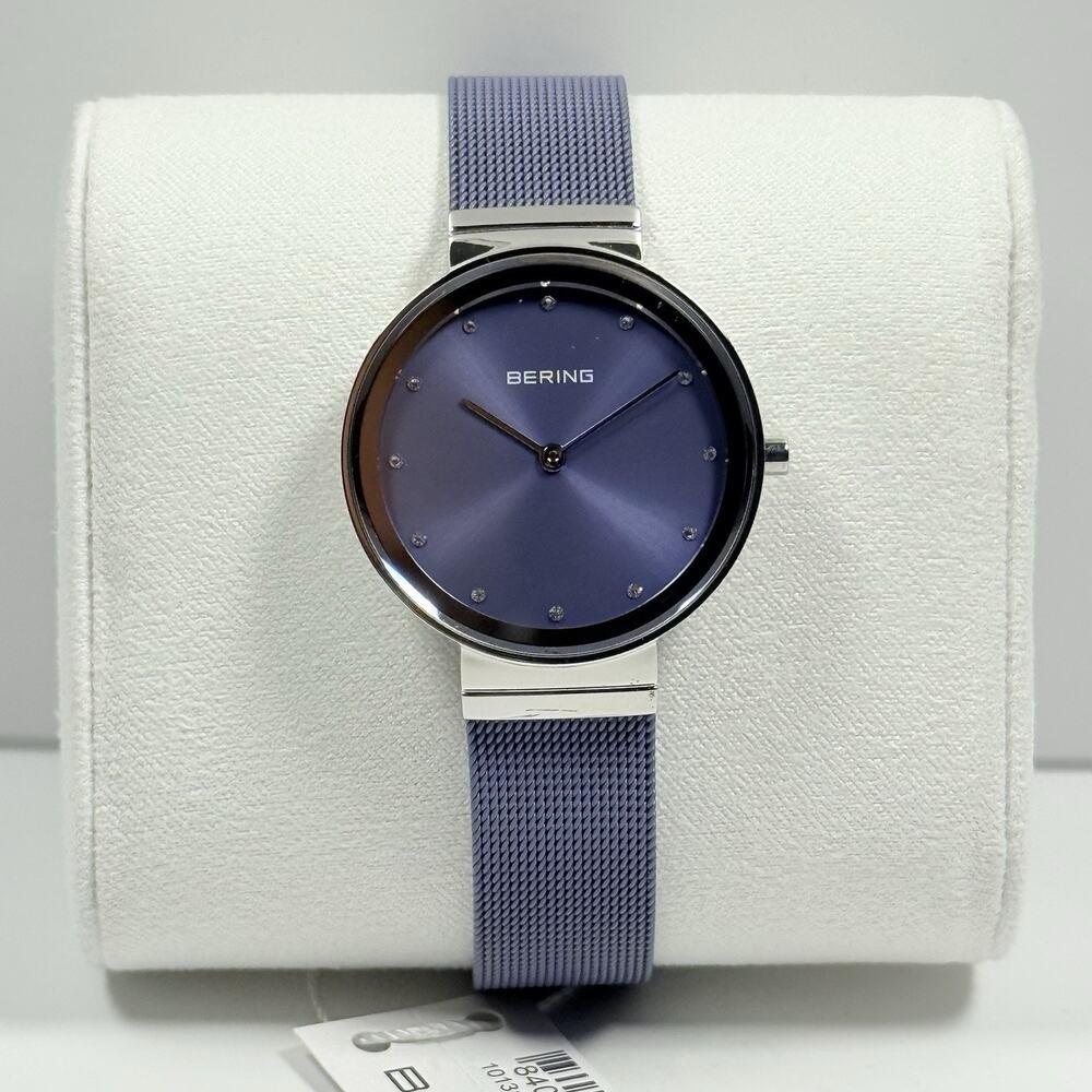 Bering Classic 10131-909 Lavender Dial Mesh Stainless Steel Women’s Watch